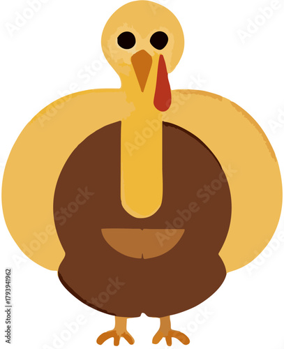Festive Turkey Illustration for Thanksgiving and Autumn Celebrations