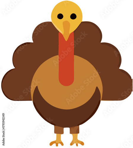 Festive Thanksgiving Turkey Graphic Celebrate Autumn's Bounty with this Cartoon Bird