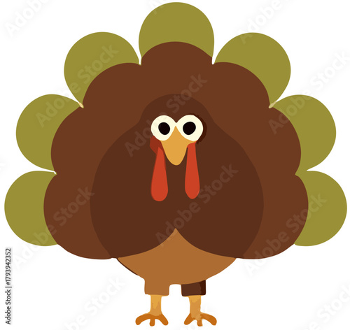 Thanksgiving Turkey Illustration A Colorful Cartoon Representation for Holiday Festivities