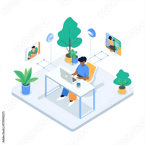 Modern Abstract Vector Illustration Set