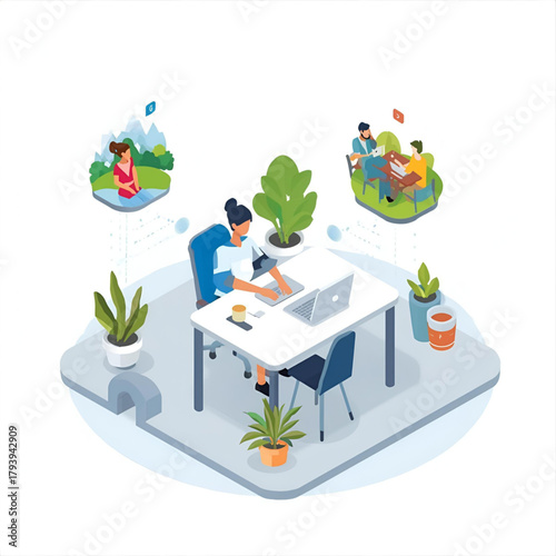 Modern Abstract Vector Illustration Set