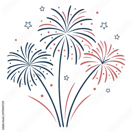 Exploding Fireworks Display: Capturing the vibrant bursts of color against the night sky, celebrating the joy of the holiday. 