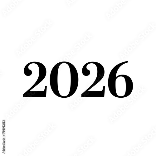 Elegant 2026 typography announces future year celebrations, planning, and new beginnings with bold, classic style.