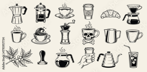 Coffee Lover's Delight Illustrated Coffee Making Essentials Collection