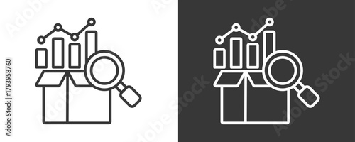 Analyze Icon Set Vector Collection Isolated In Black And White