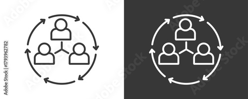 Organization Icon Set Vector Collection Isolated In Black And White