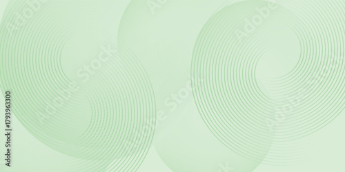 Minimalist soft Abstract Background in Gradient green and white Tones with Circles. Circle effect style geometric, abstract background.
