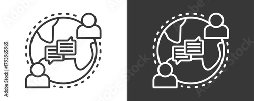 Communication Icon Set Vector Collection Isolated In Black And White