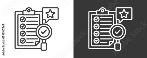 Quality Control Icon Set Vector Collection Isolated In Black And White