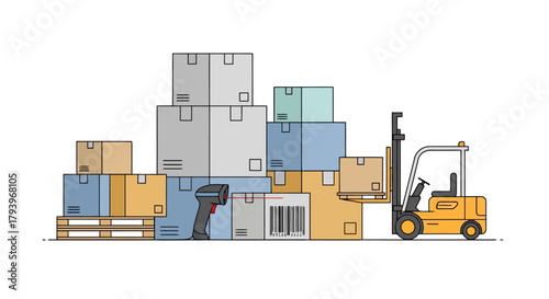Efficient Warehouse Logistics with Shipping Containers and Loading Equipment