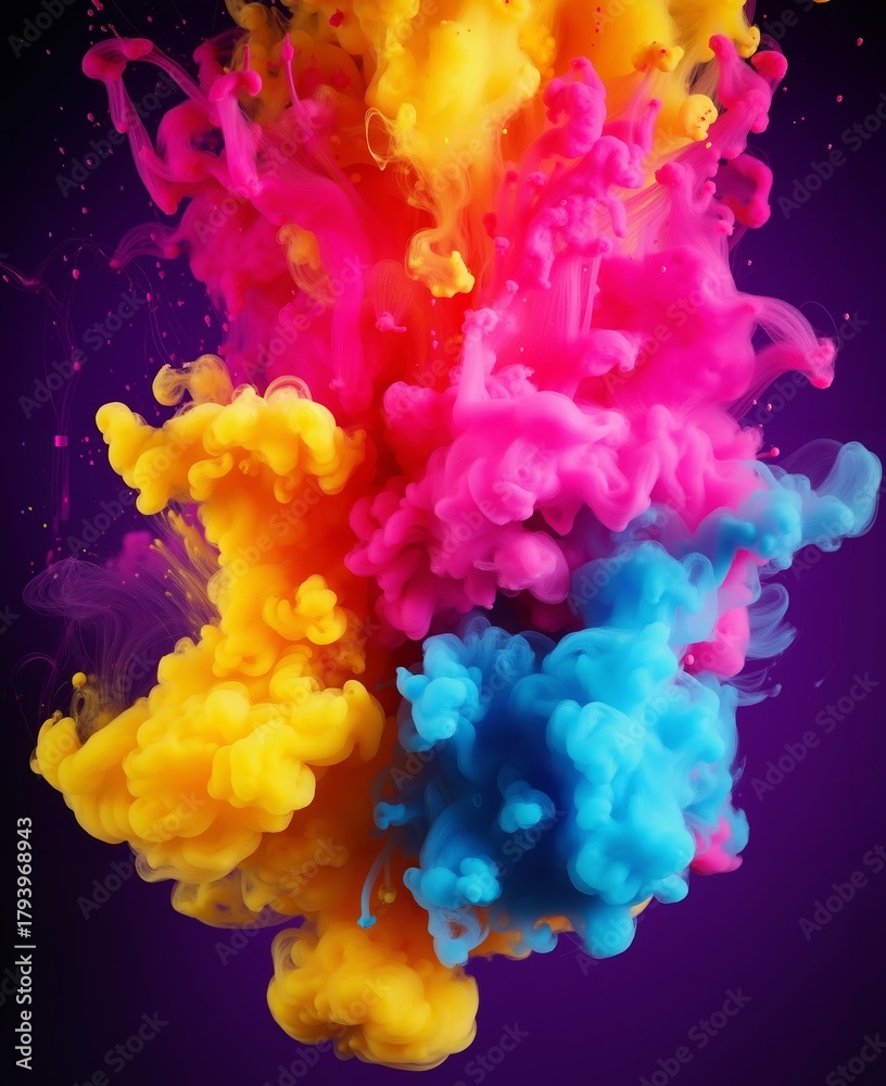 Obraz premium Colorful ink in water