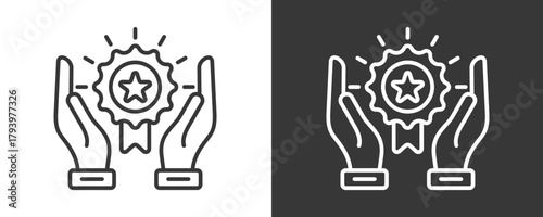 Achievement Icon Set Vector Collection Isolated In Black And White