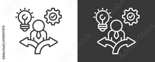 Competence Icon Set Vector Collection Isolated In Black And White