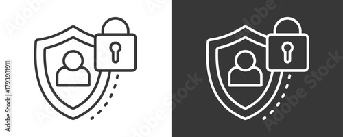 Privacy Icon Set Vector Collection Isolated In Black And White