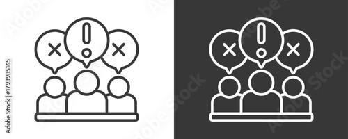 Complaint Icon Set Vector Collection Isolated In Black And White