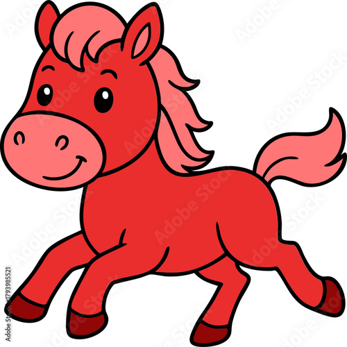 2026년 병오년 붉은 말 띠 아이콘 