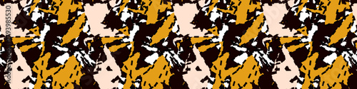 
Abstract Distressed Mustard and Black Geometric Seamless Border. pattern texture. Grunge Yellow and Black Chaotic Stripe Design. Abstract Geometric Seamless Print. pattern rough