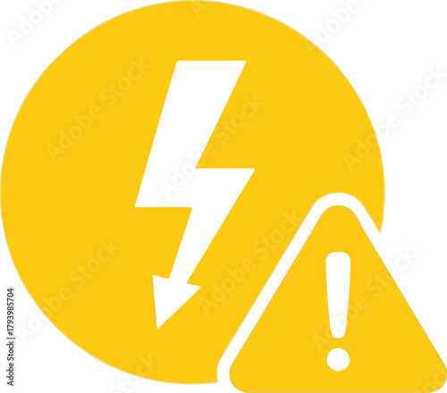 Caution warning danger hazard alert symbol electricity power danger sign safety information icon vector