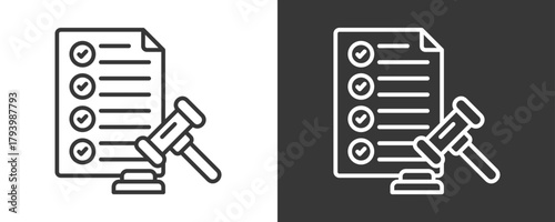 Legal Icon Set Vector Collection Isolated In Black And White