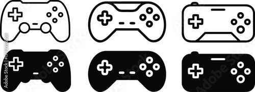 Black and white vector dice icons set for gaming and entertainment