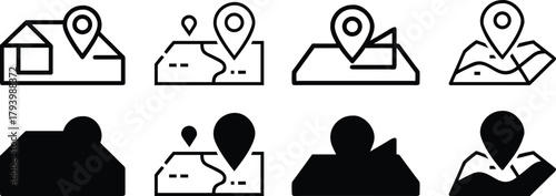 Black vector silhouettes set of working people icons with stick figures and business woman symbols
