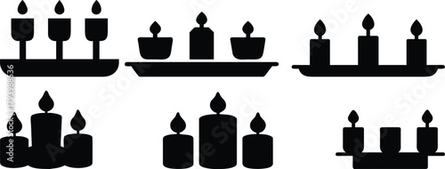 Black and white vector illustration design of wine bottle, glass, and cup silhouettes with brushes