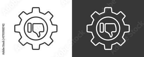 Dislike Icon Set Vector Collection Isolated In Black And White