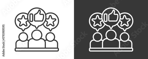 Customer Satisfaction Icon Set Vector Collection Isolated In Black And White