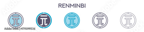 Renminbi Symbol Element For Design Graphic - Multi Styles