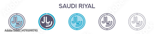 Saudi Riyal Symbol Element For Design Graphic - Multi Styles
