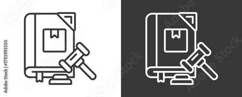 Legal Icon Set Vector Collection Isolated In Black And White