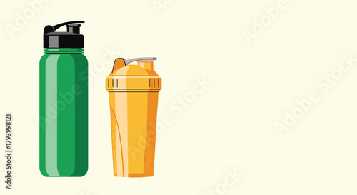 Two different kinds of water bottles side by side