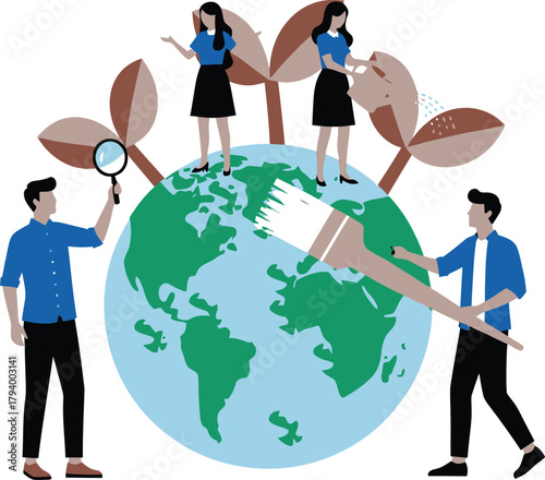 Dedicated team collaborates to nurture and protect our precious planet with innovative solutions and careful observation