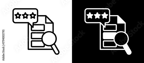 Review whiteblack icon