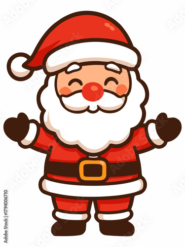 Cheerful Santa Claus cartoon illustration