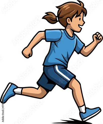 joyful stride a happy child embraces the freedom and energy of running, isolated on transparent background