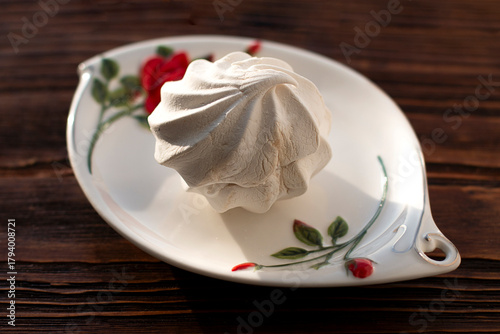 Delicious marshmallows on a saucer