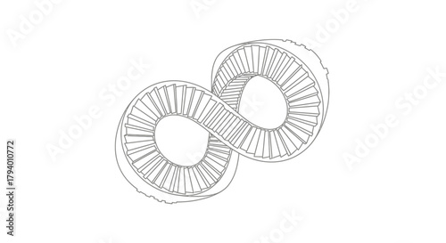 Endless staircase design creating a mesmerizing visual loop, perfect for concepts of infinity, progress, and abstract journeys