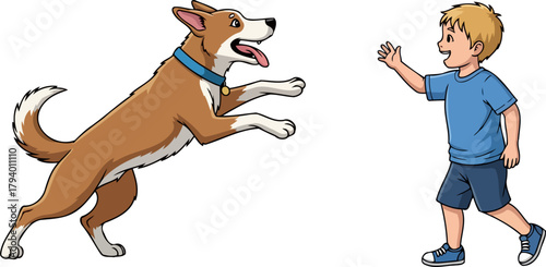 unleashed happiness a dynamic dogs joyful leap to greet its cherished friend, isolated on transparent background