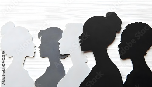 Wallpaper Mural A collective of people before a white wall, symbolizing community, equality, and the fight for civil rights and freedom Torontodigital.ca