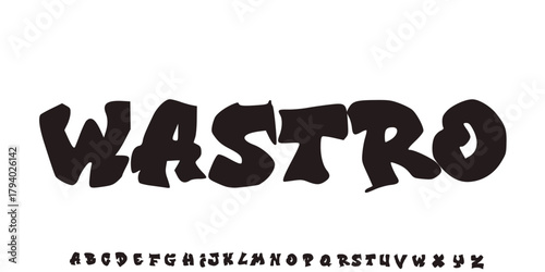 Elegant Font. Groovy Font. Graffiti Font. Creative Hand Drawn Uppercase. Street Art Classic Lettering Fashion Designs Typography modern serif decorative vintage concept vector illustration