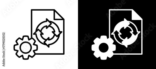 Process whiteblack icon