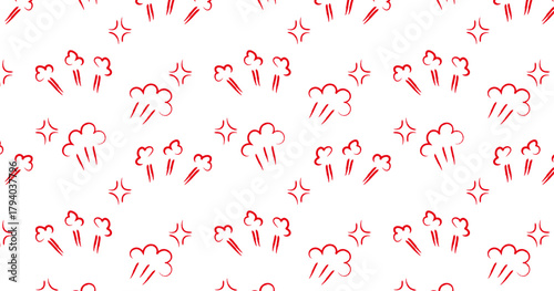 怒ってるイメージの柄。爆発風の抽象パターン背景。手描きのパターン背景。