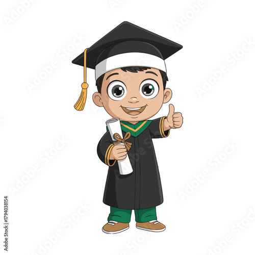 graduate with diploma