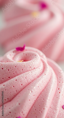 Wallpaper Mural Light pink confection swirls display fine texture and delicate floral accents Torontodigital.ca