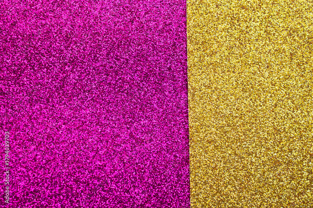 Fototapeta premium Abstract gold and pink glitter sparkle texture background