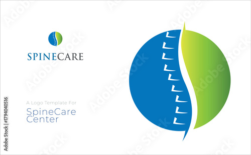SpineCare Logo – Natural Wellness and Chiropractic Healing Symbol