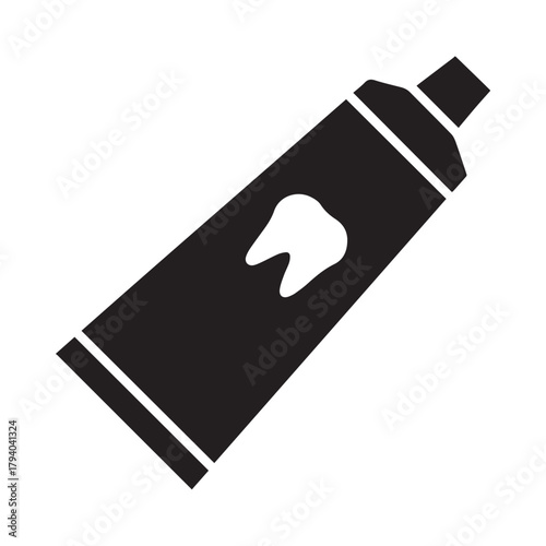 toothpaste tube silhouette icon