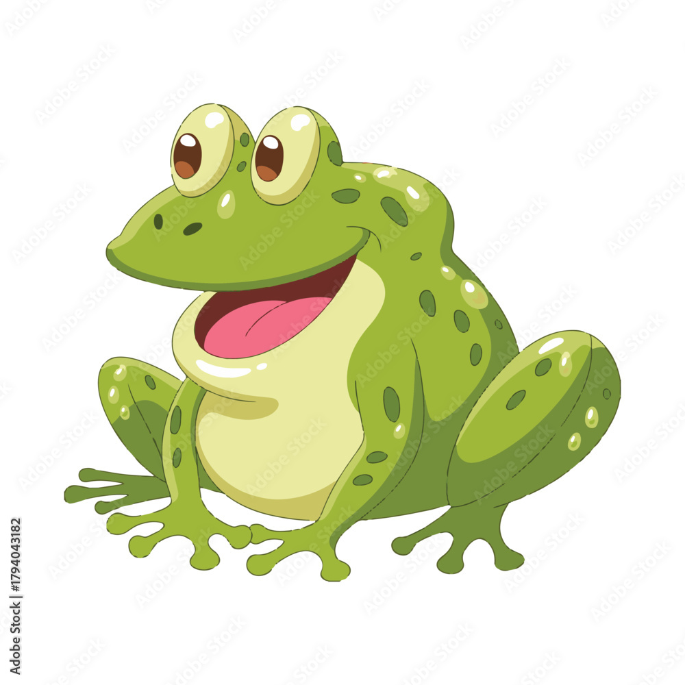 Obraz premium green frog cartoon