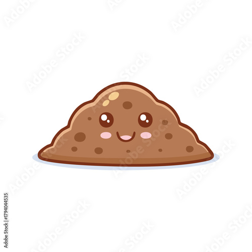 Smiling soil, cute and friendly